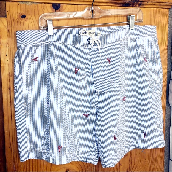 J. Crew Other - J Crew | Swimwear Shorts w/ Lobster Stripe Pattern